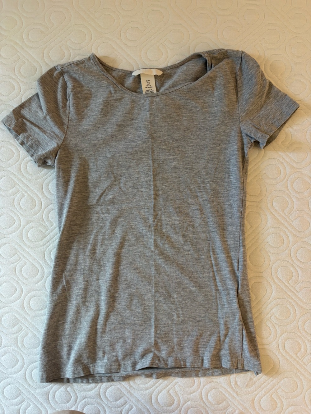 H&M Grey Fitted T-Shirt